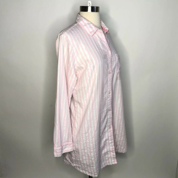 Victoria's Secret Stripe Button Down Pajama Shirt - Picture 4 of 8